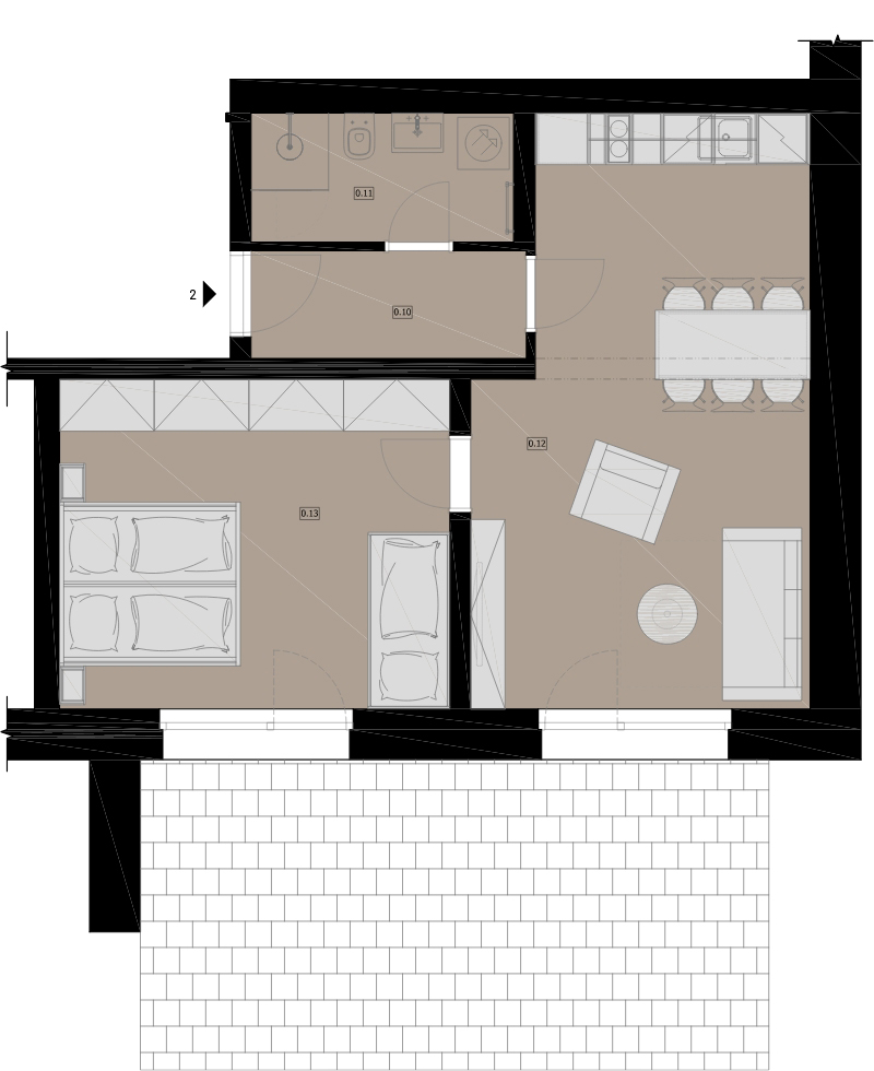 Detail apartmánu č. 2