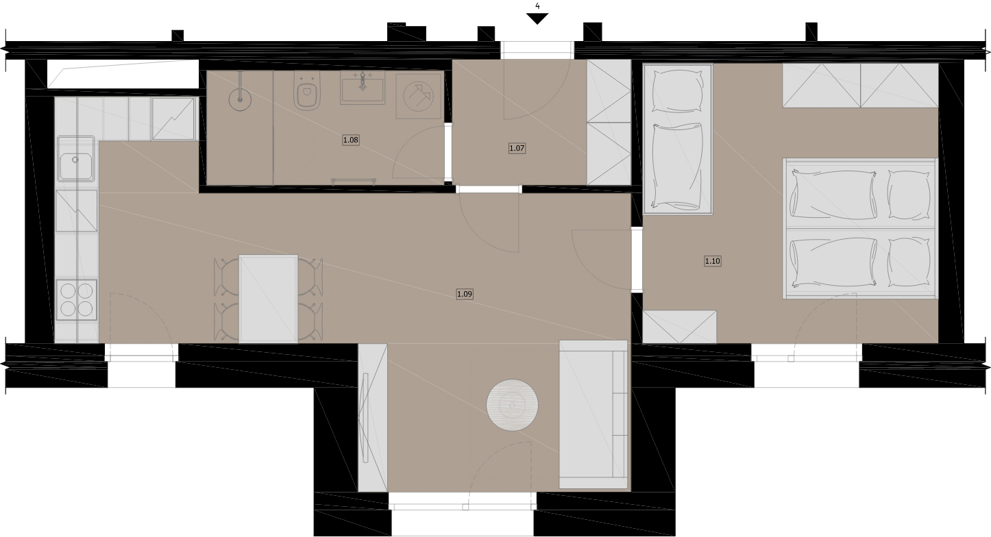 Detail apartmánu č. 4